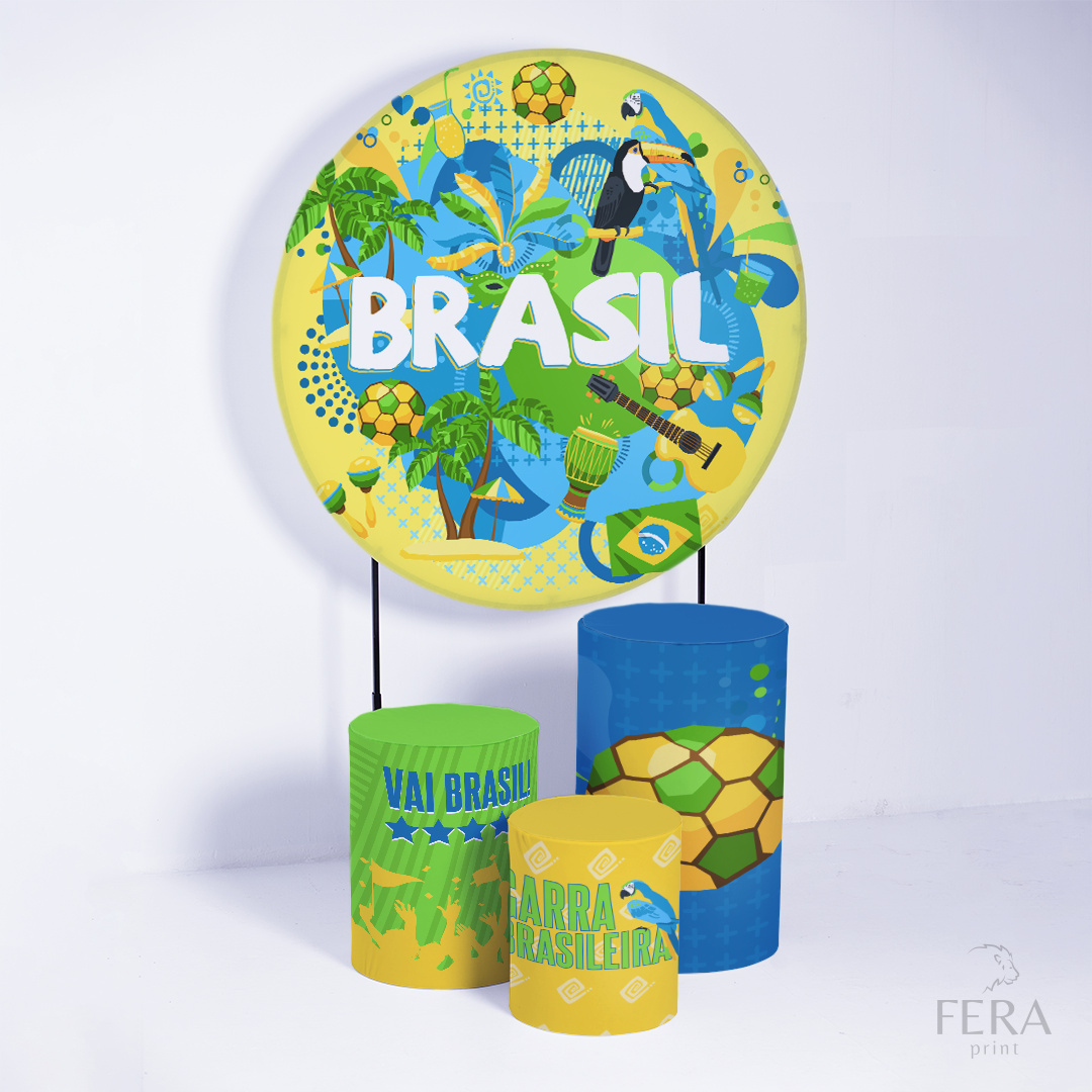 Kit Capa Cilindros + Capa Painel Brasil Sublimado