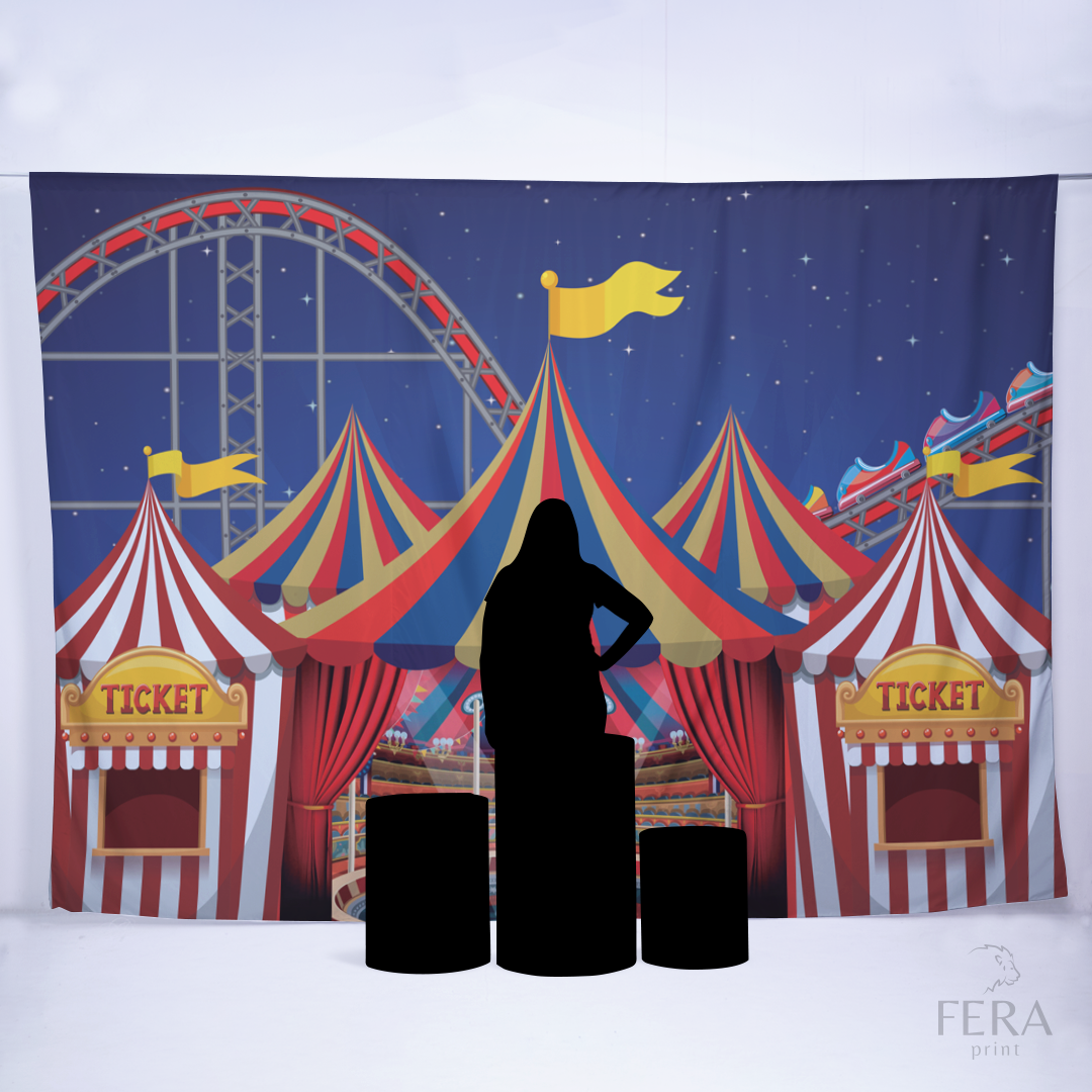 Painel Sublimado Retangular Circo Parque