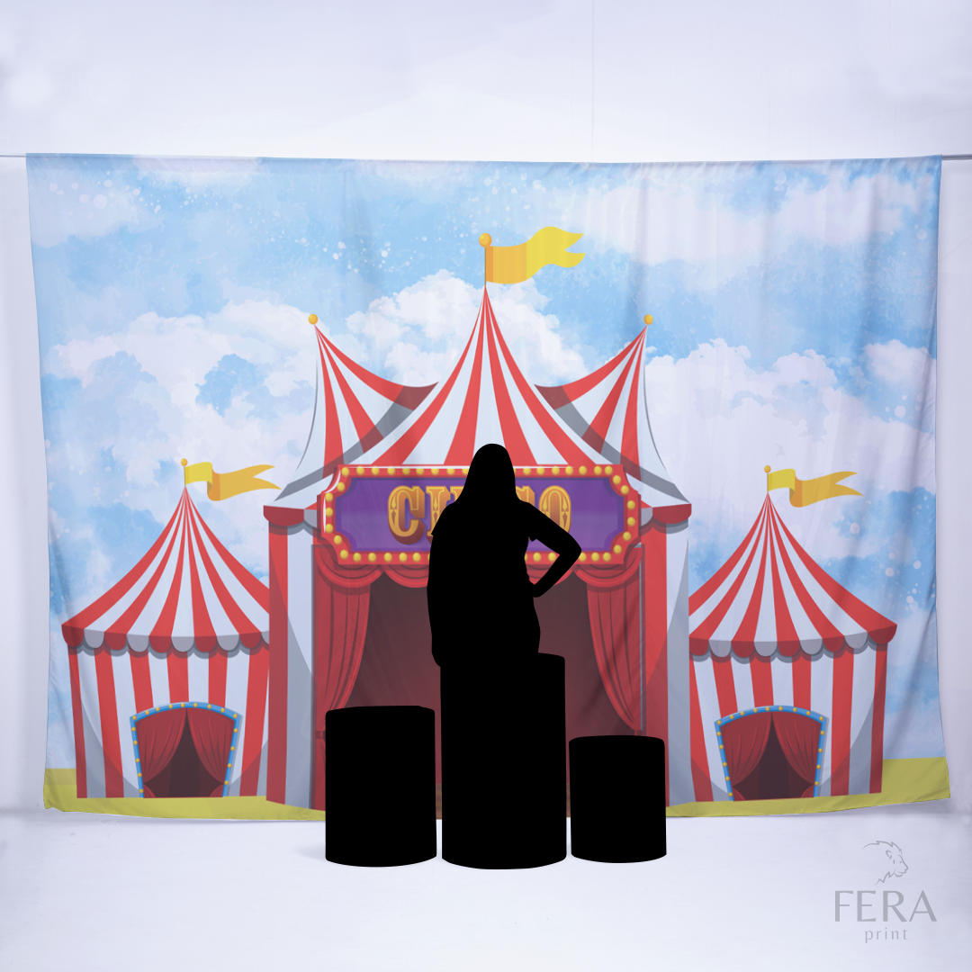 Painel Sublimado Retangular Circo Céu Azul