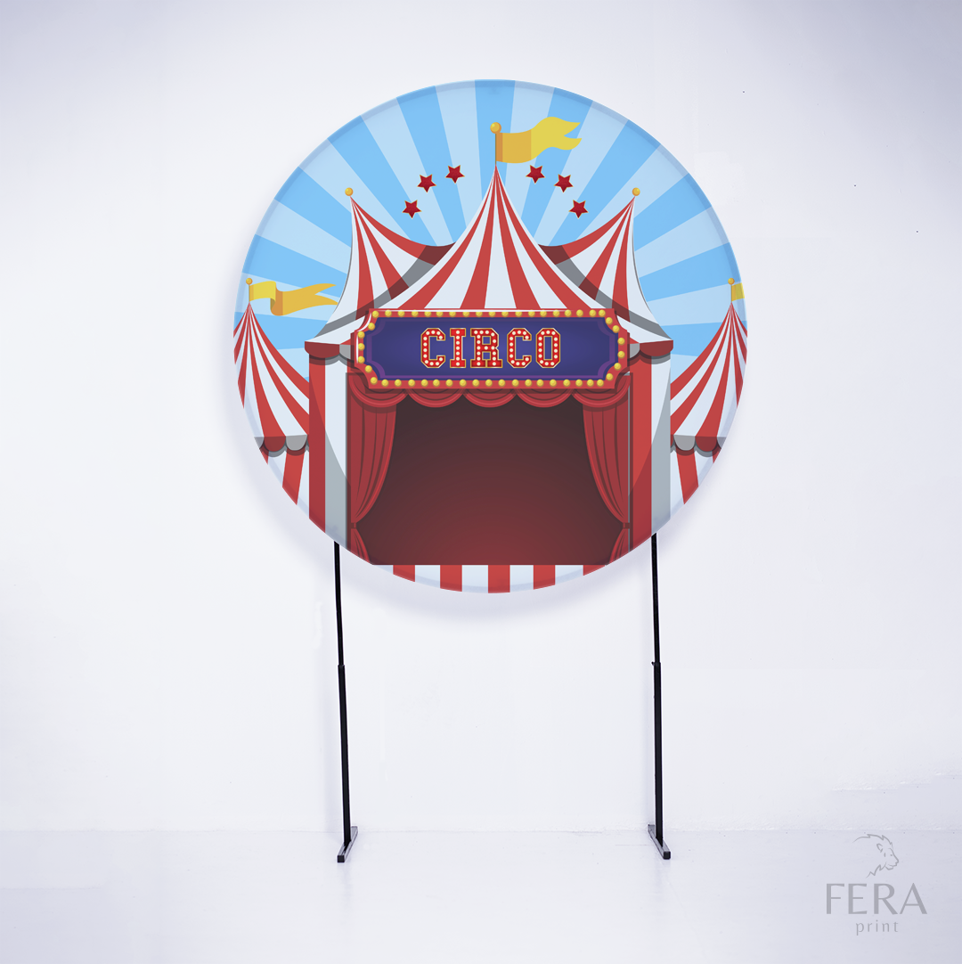 Kit Capa Cilindros + Capa Painel Circo Azul Sublimado