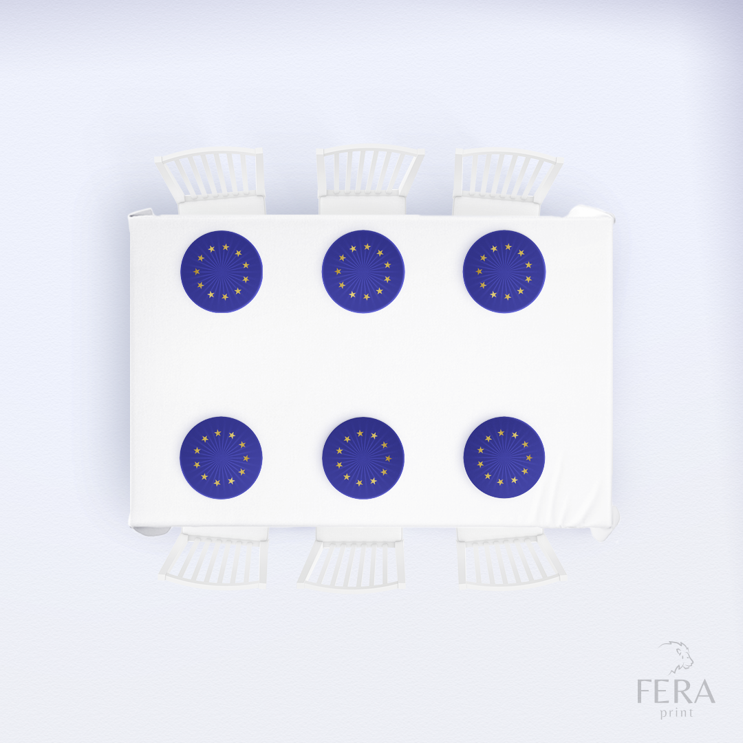 Kit 6 Capas de Sousplat Circo Azul Sublimado