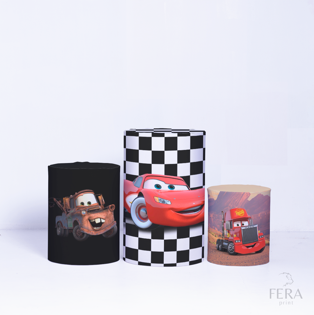 Kit Capa Cilindros + Capa Painel Carros Personagens Sublimado