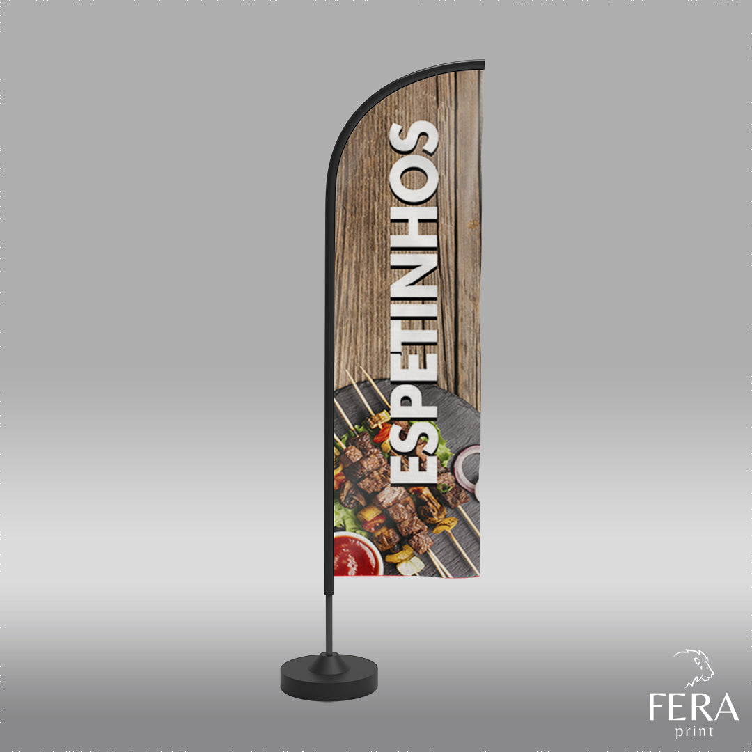 Wind Banner Espetinhos Face Dupla Somente a Bandeira