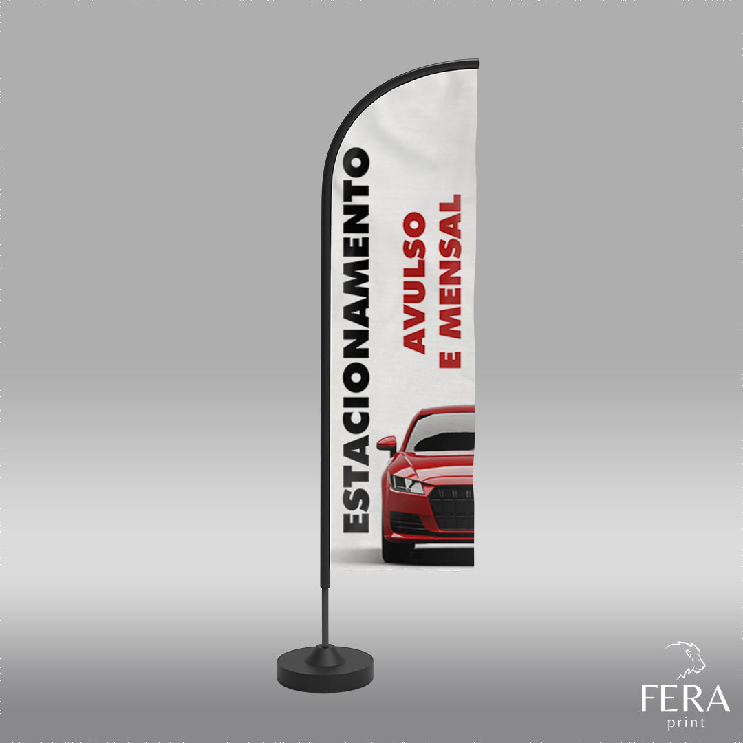 Wind Banner Estacionamento Face Dupla Somente a Bandeira