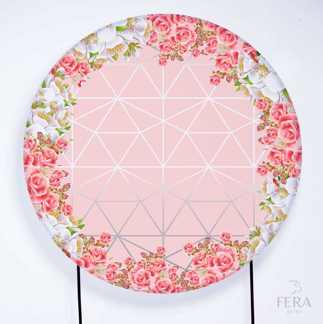 Kit Capa Cilindros + Capa Painel Floral Rosa Sublimado