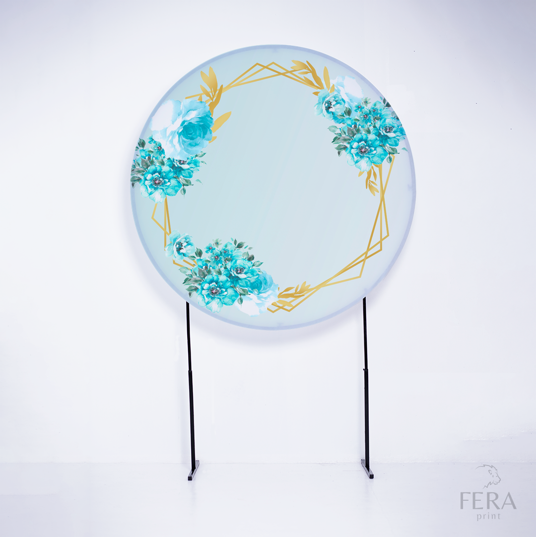 Kit Capa Cilindros + Capa Painel Floral Turquesa Sublimado