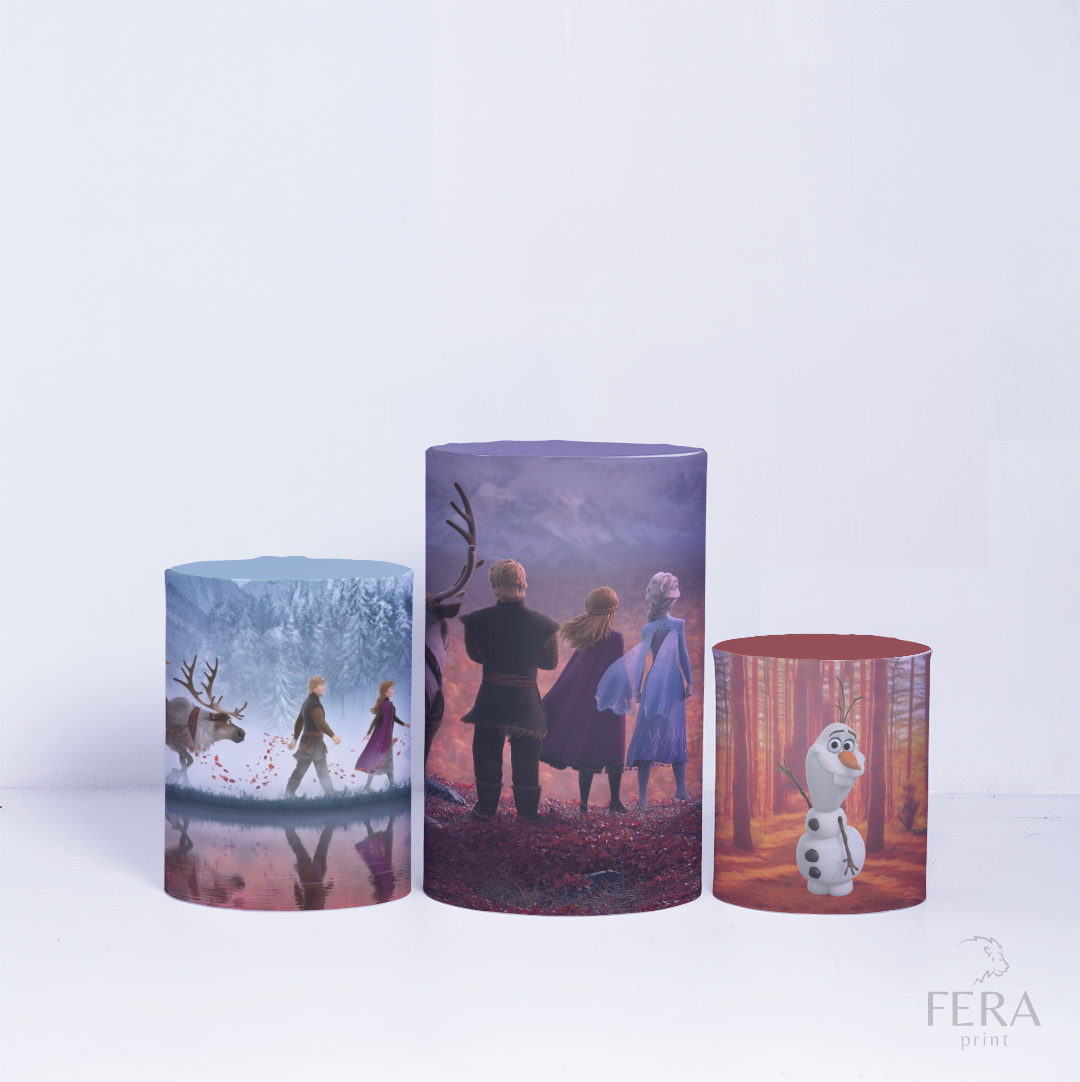 Kit Capa Cilindros + Capa Painel Princesa Gelo Sublimado