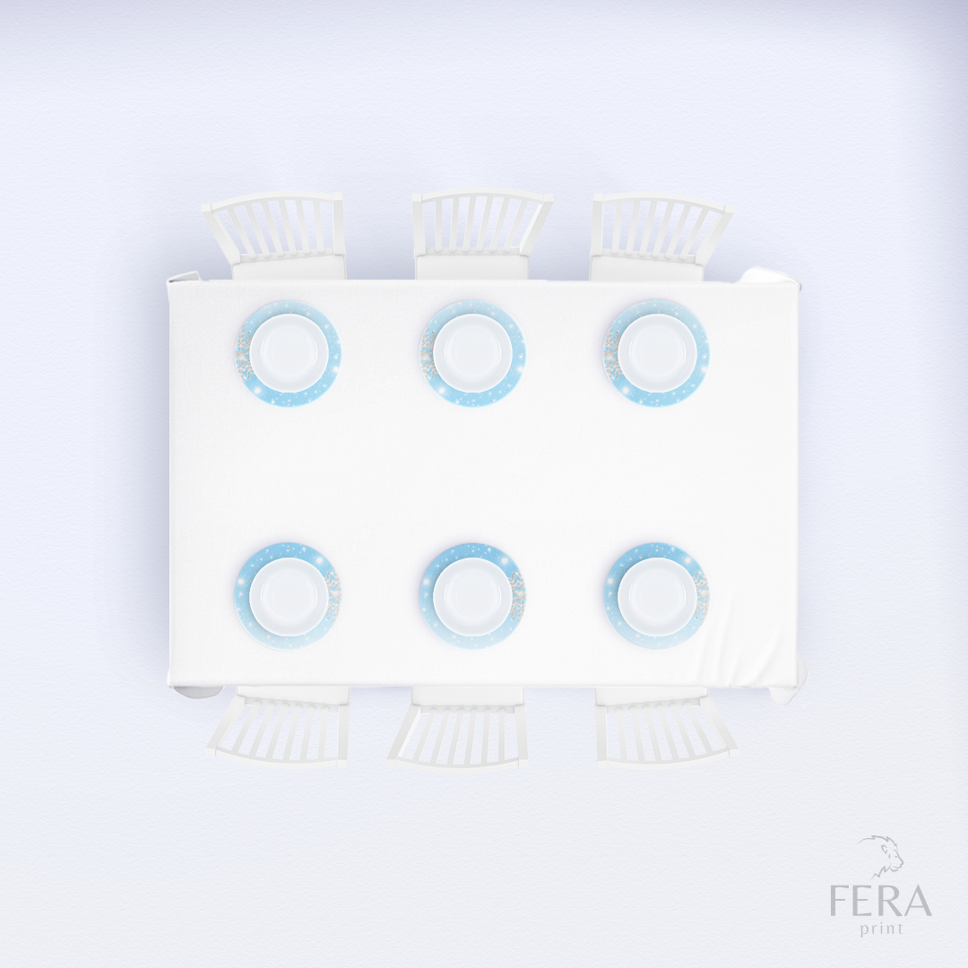 Kit 6 Capas de Sousplat Neve Brilhos Sublimado