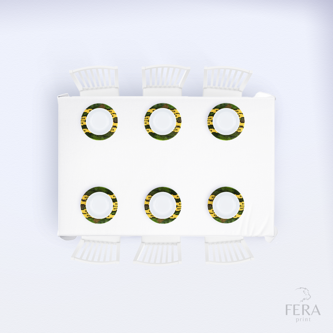 Kit 6 Capas de Sousplat Jurassic Danger Sublimado