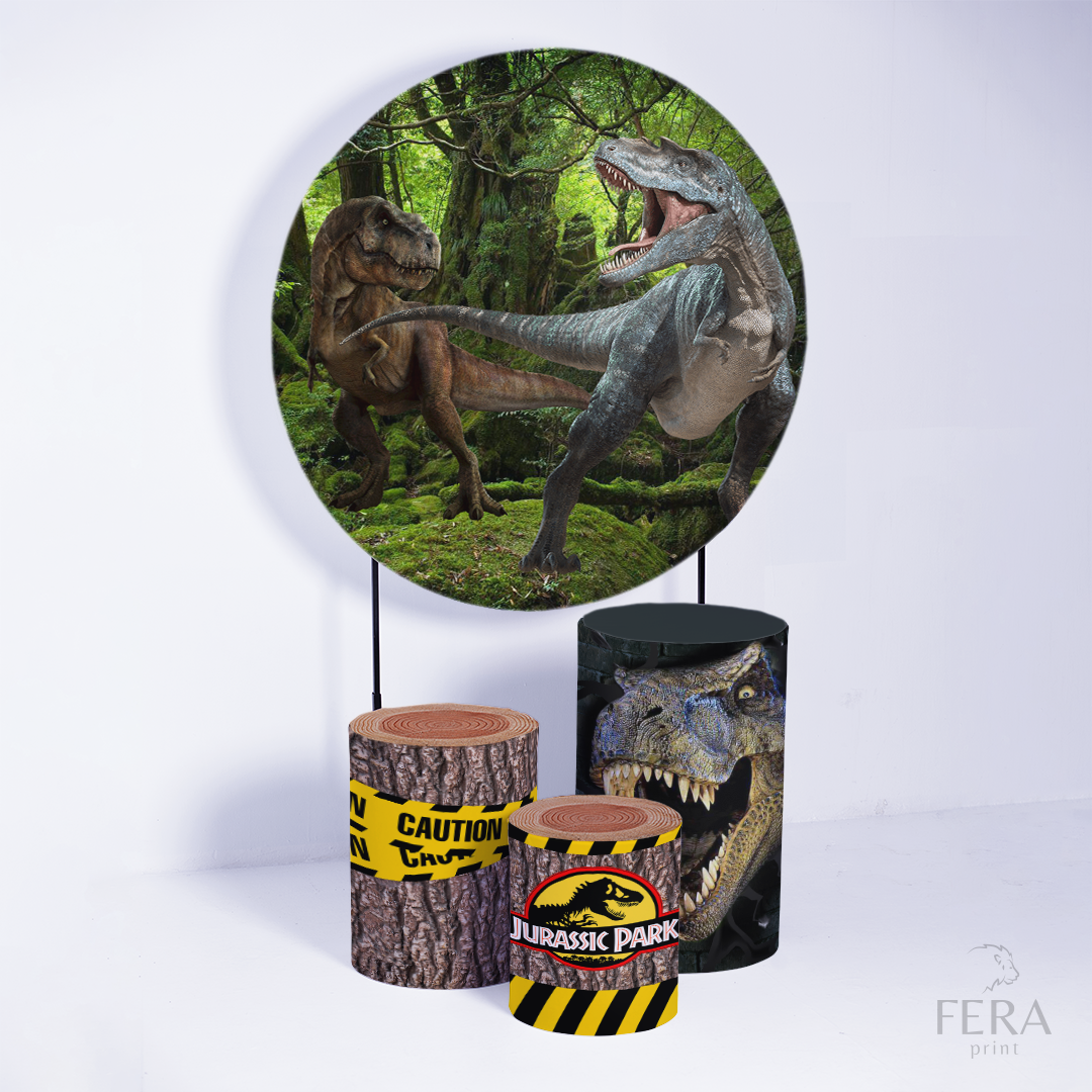 Kit Capa Cilindros + Capa Painel Dinossauros Jurassic Sublimado