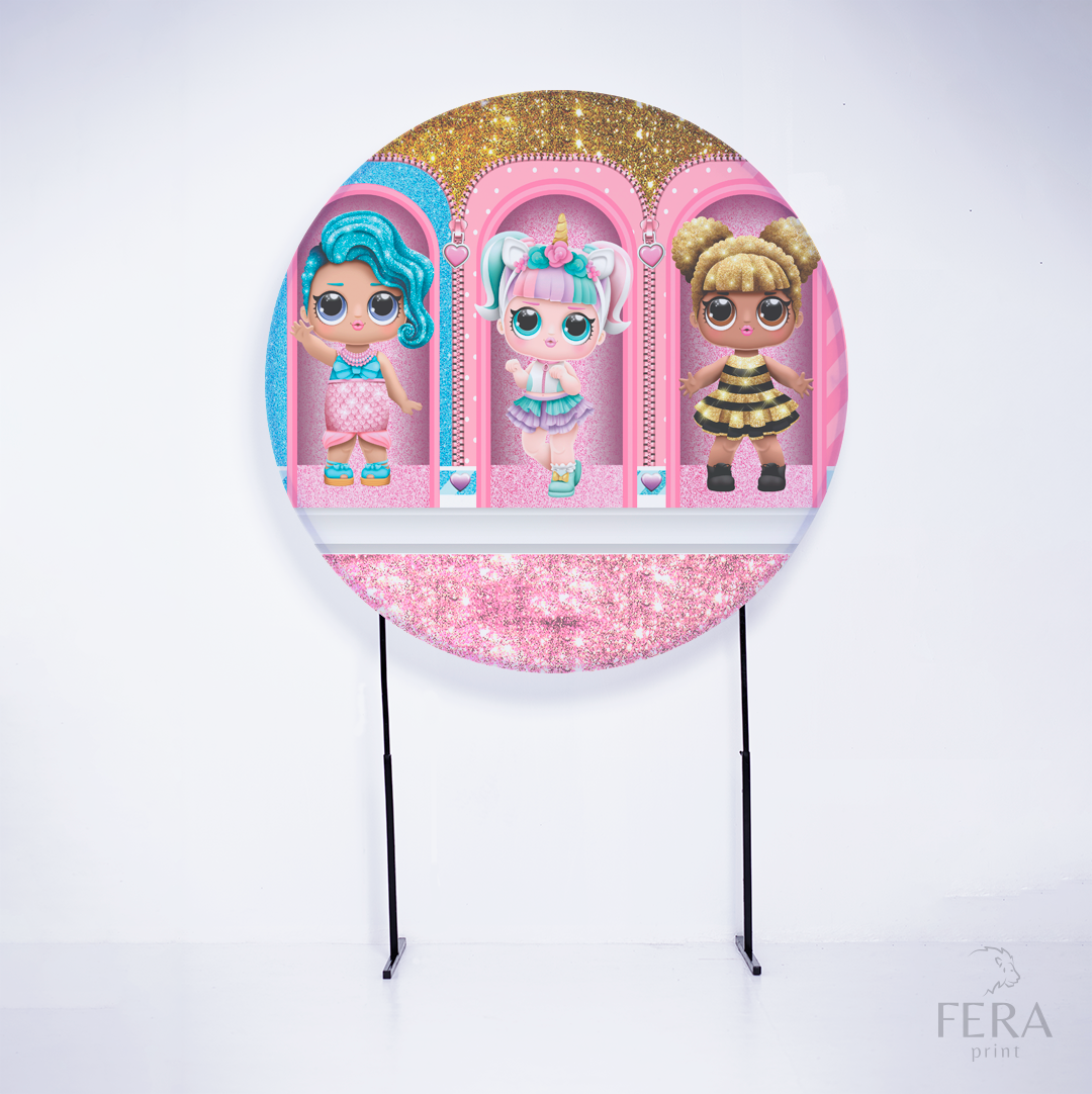 Kit Capa Cilindros + Capa Painel Bonecas Rosa Sublimado