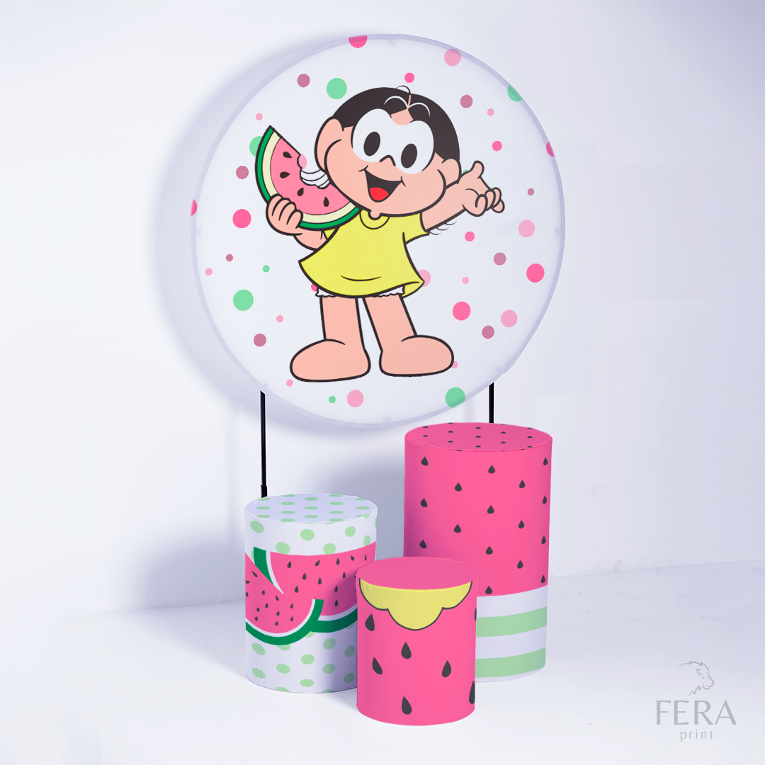 Kit Capa Cilindros + Capa Painel Melancia Rosa Sublimado