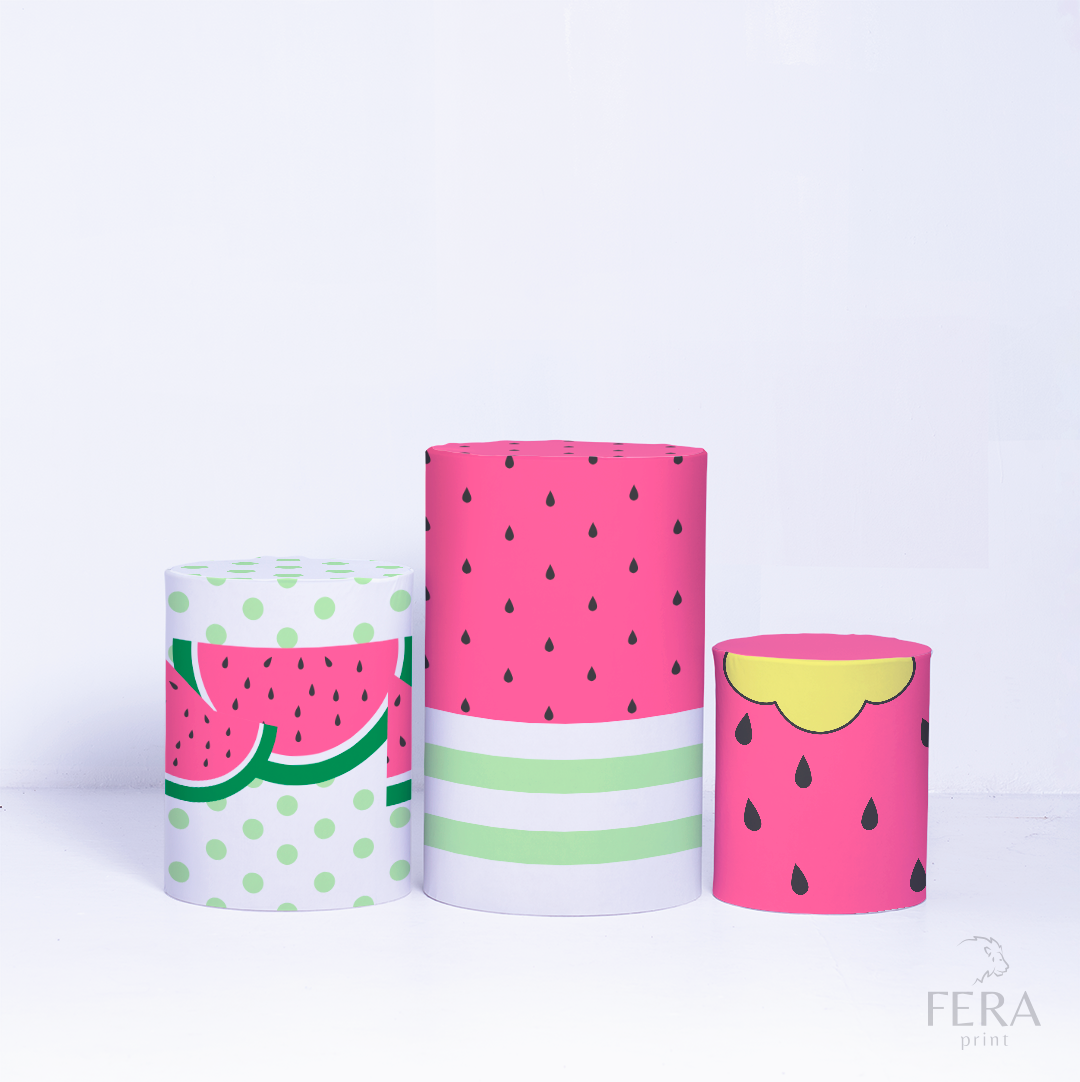 Kit Capa Cilindros + Capa Painel Melancia Rosa Sublimado