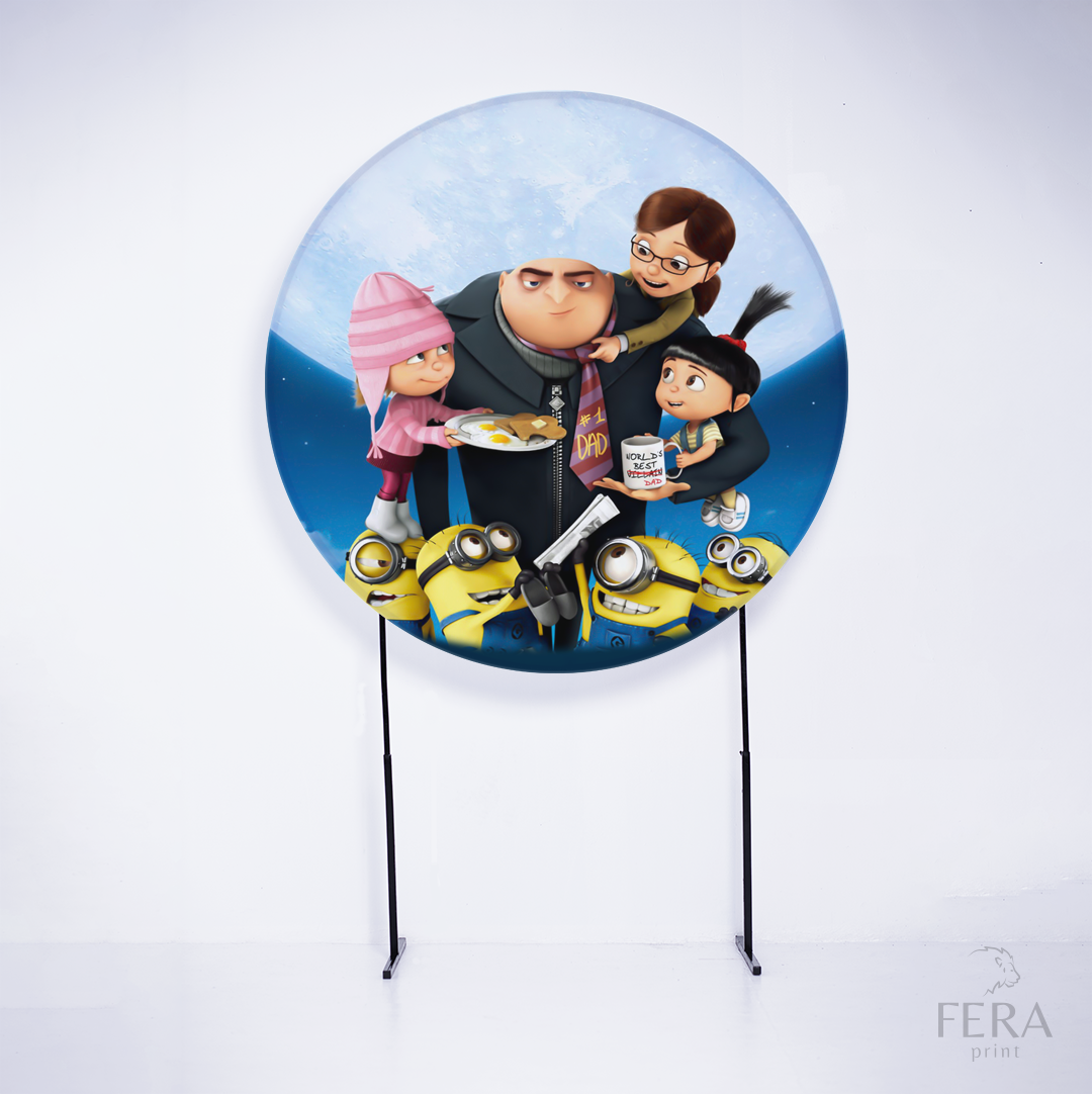 Painel Redondo Família Malvada Sublimado
