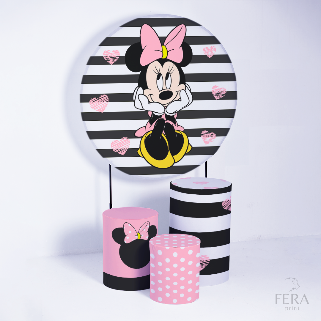 Kit Capa Cilindros + Capa Painel Ratinha Rosa Sublimado
