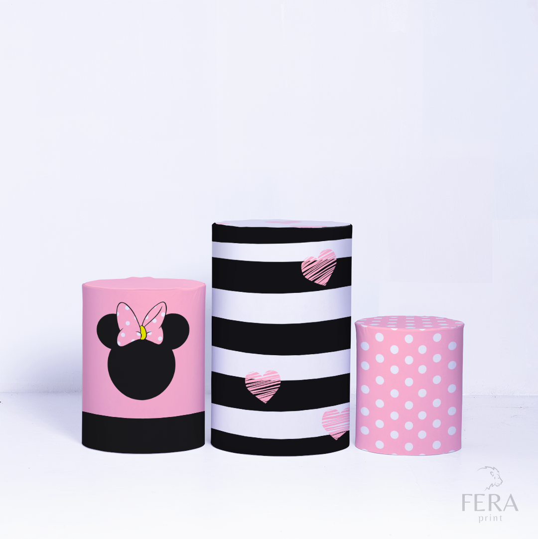Kit Capa Cilindros + Capa Painel Ratinha Rosa Sublimado