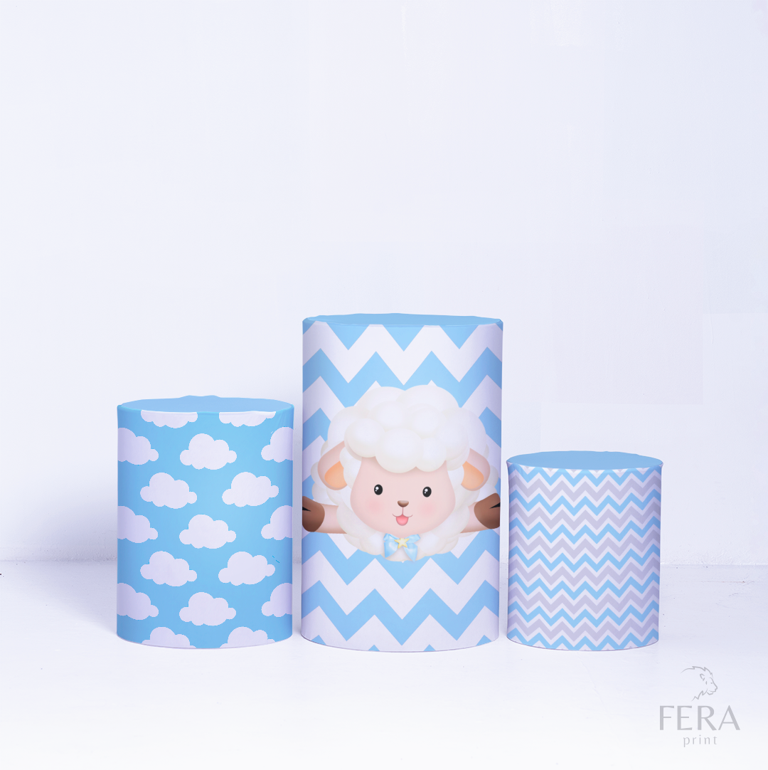 Kit Capa Cilindros + Capa Painel Ovelha Azul Sublimado