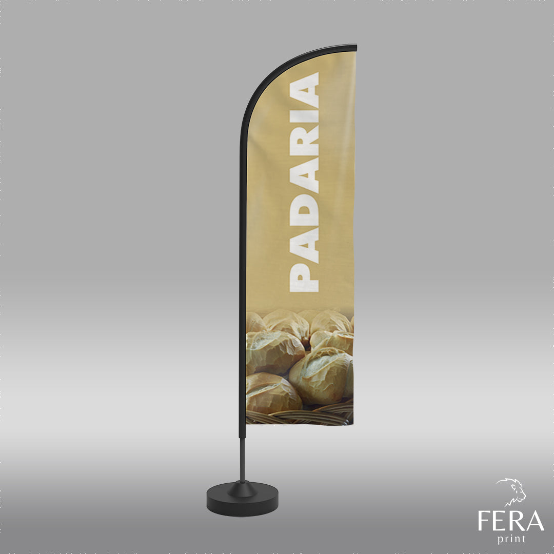 Wind Banner Padaria Face Dupla Somente a Bandeira