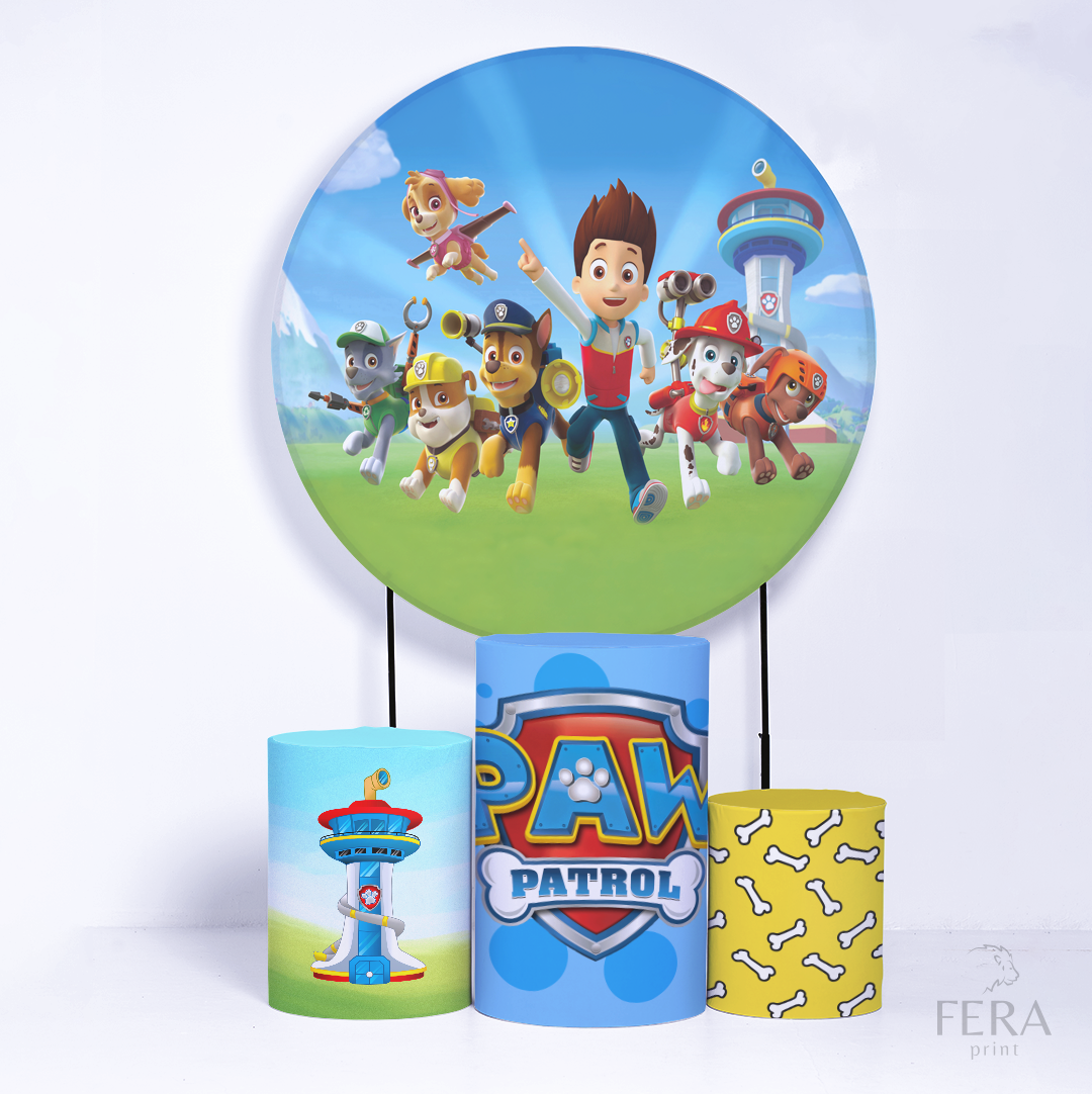 Kit Capa Cilindros + Capa Painel Patrulha Azul e Verde Sublimado