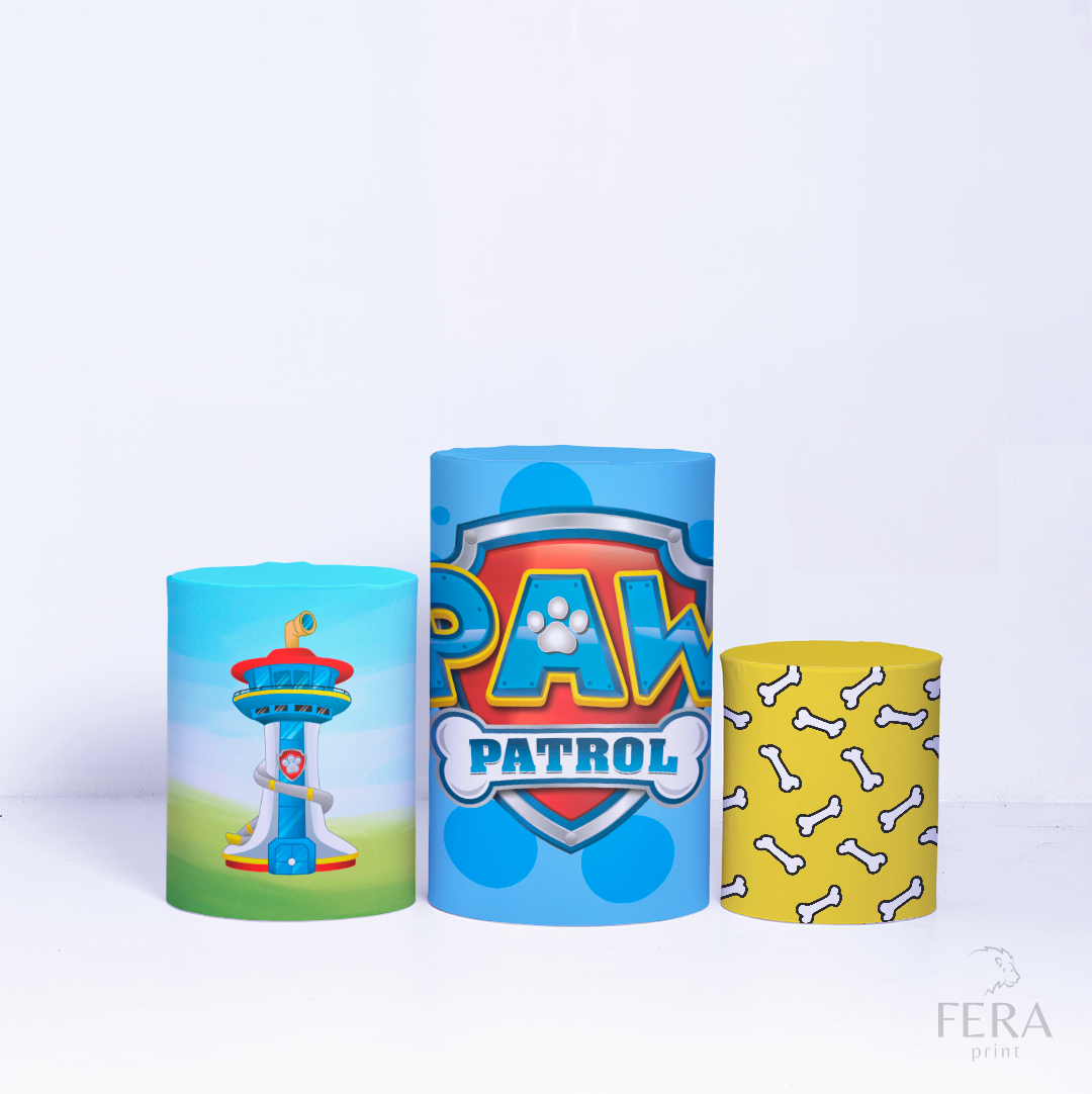 Kit Capa Cilindros + Capa Painel Patrulha Azul e Verde Sublimado