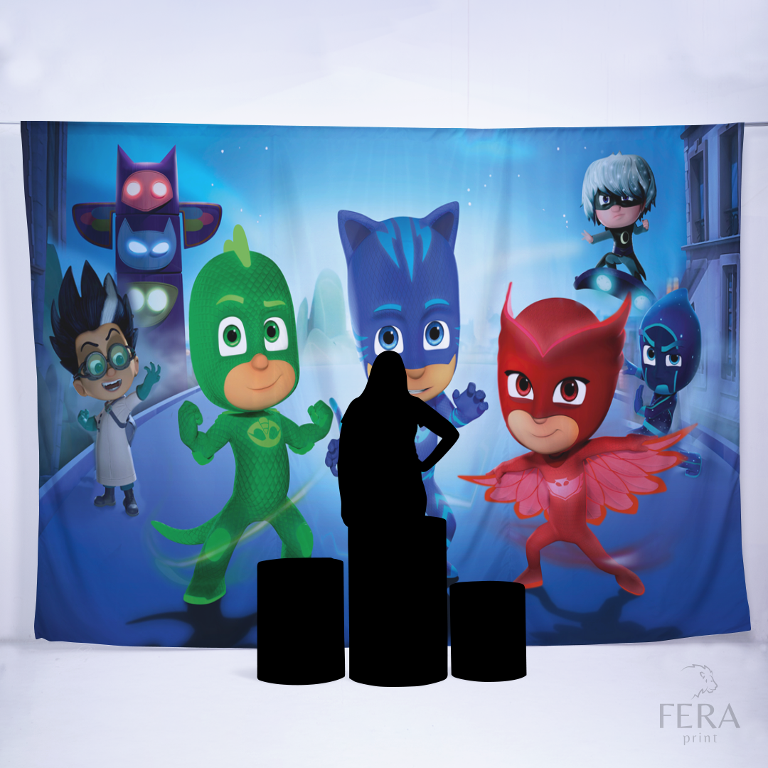 Painel Sublimado Retangular PJ Mascarados
