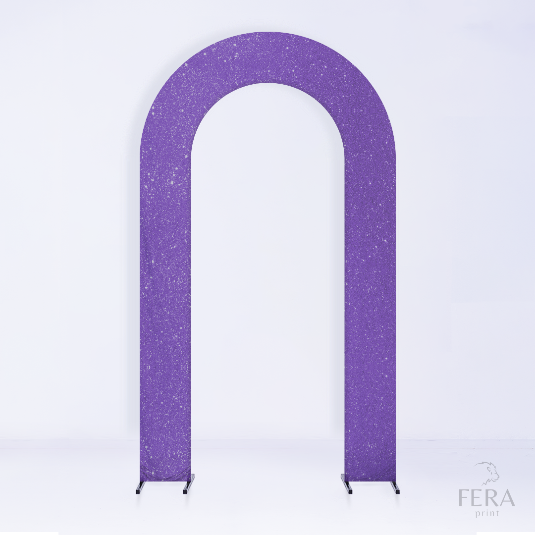 Painel Portal Sublimado Glitter Roxo c/ Forro