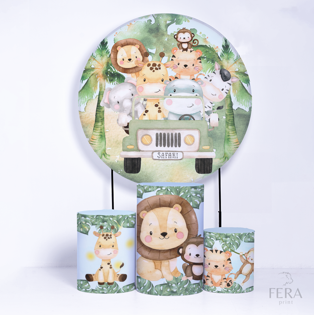 Kit Capa Cilindros + Capa Painel Safari Baby Sublimado