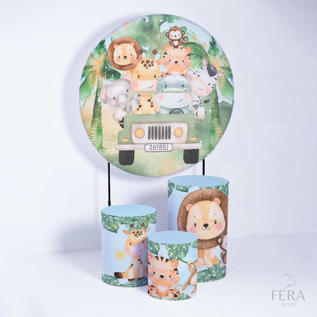 Kit Capa Cilindros + Capa Painel Safari Baby Sublimado