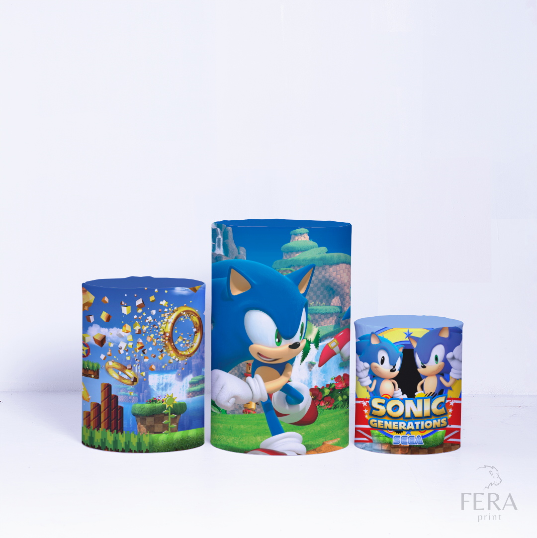 Kit Capa Cilindros + Capa Painel Ouriço Azul Sublimado
