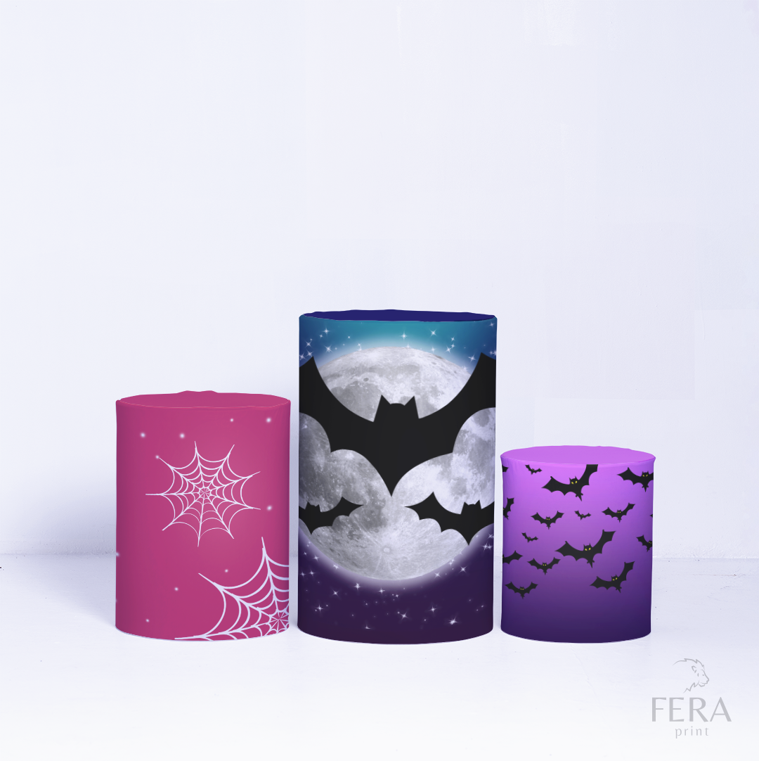 Kit Capa Cilindros + Capa Painel Vampirinha Menina Sublimado