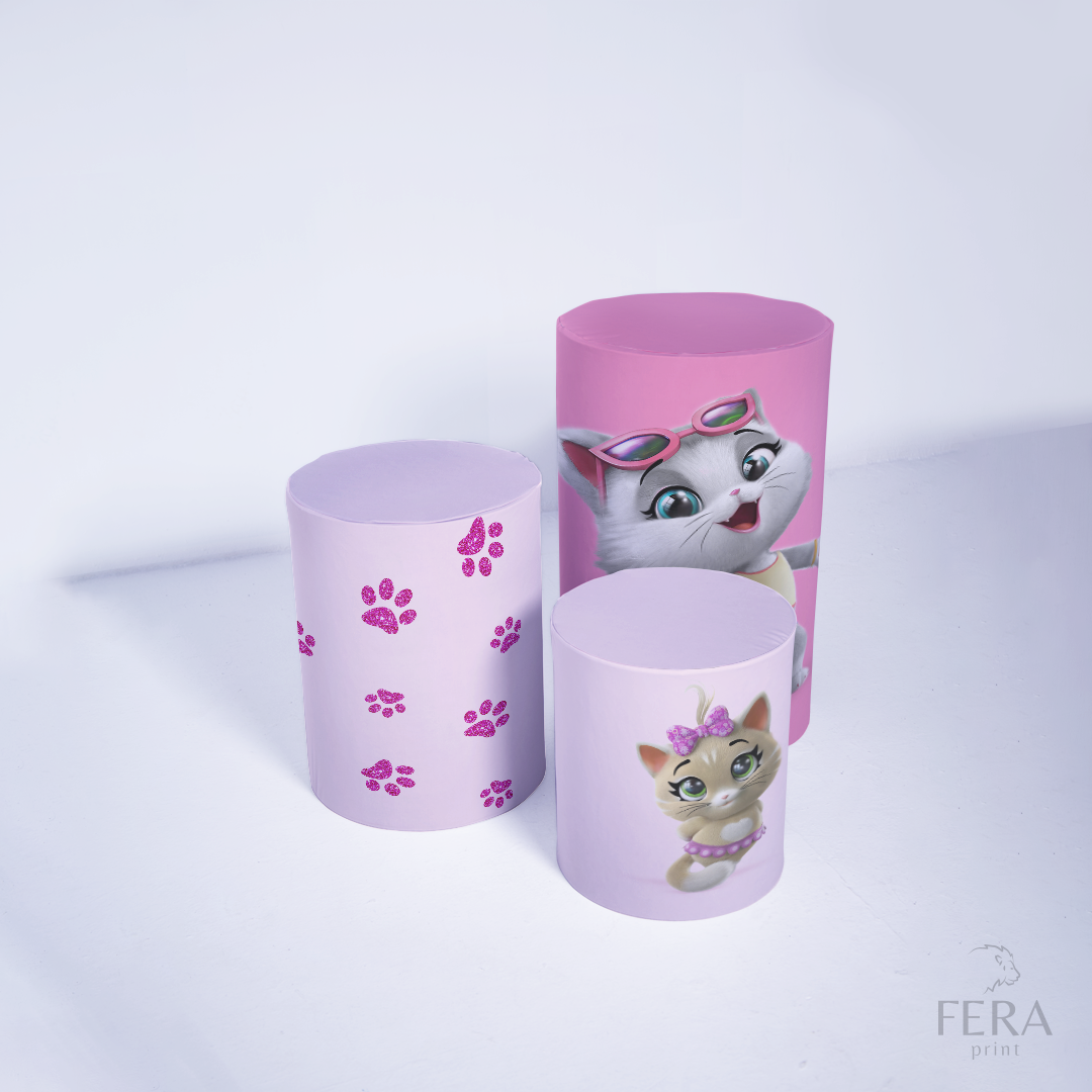 Kit Capa Cilindros + Capa Painel Gatos Sublimado
