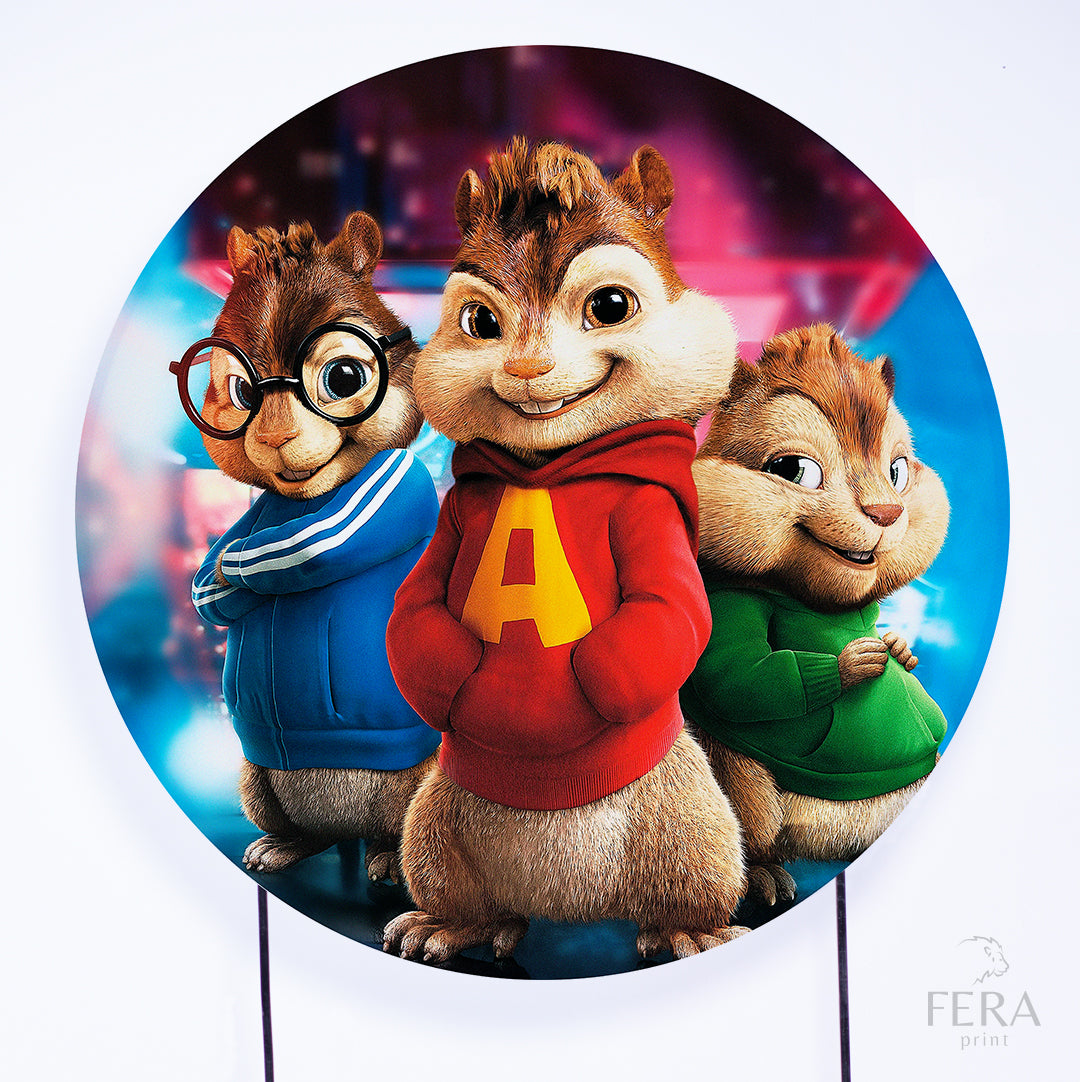 Painel Redondo Esquilos Cantores