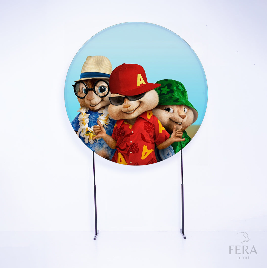 Painel Redondo Esquilos Cantores