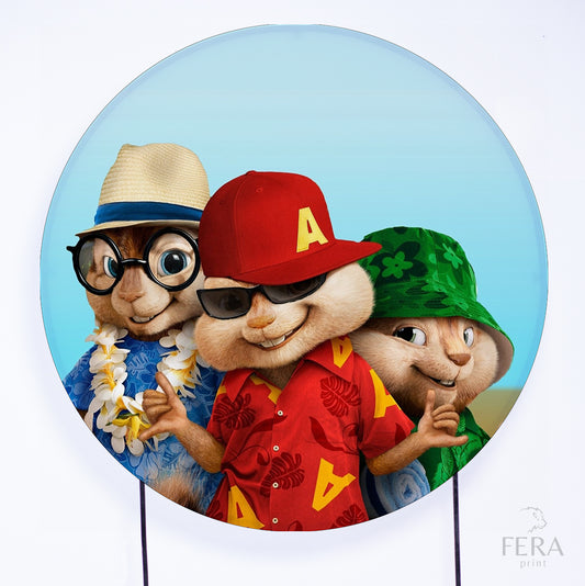 Painel Redondo Esquilos Cantores