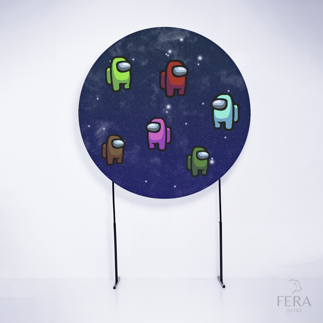 Painel Redondo Game Espacial Sublimado