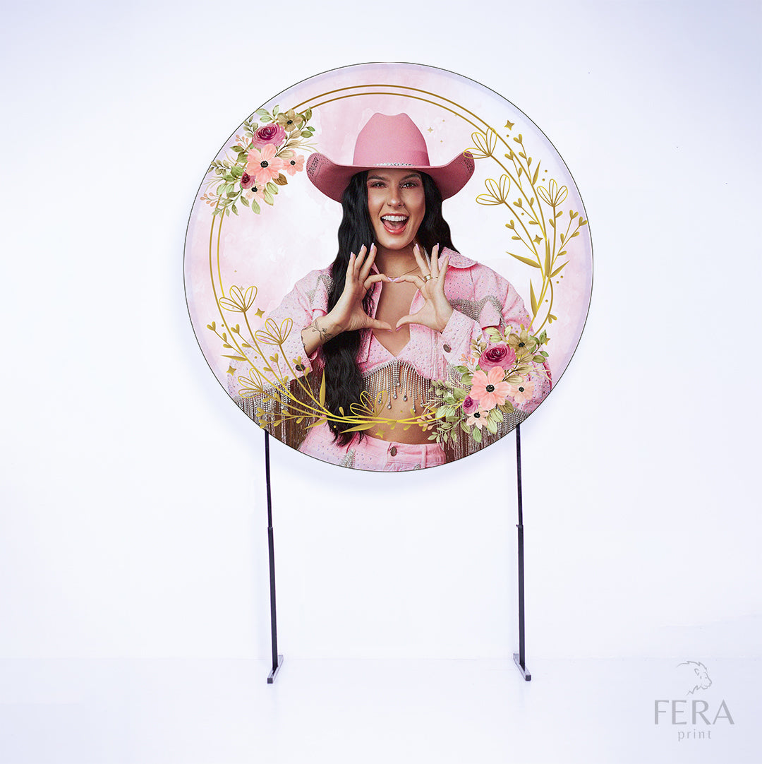 Painel Redondo Cantora Sertanejo