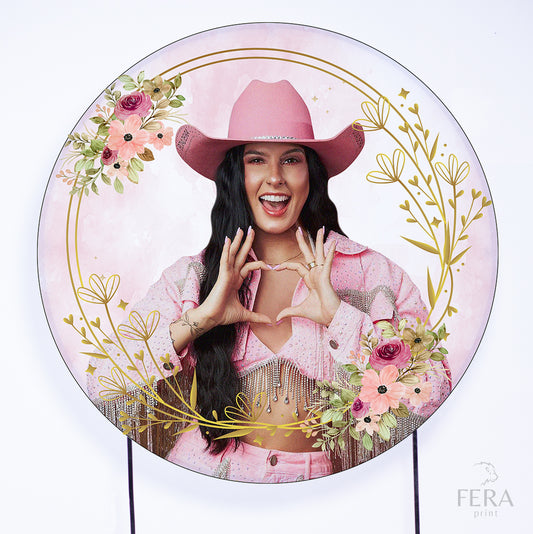 Painel Redondo Cantora Sertanejo