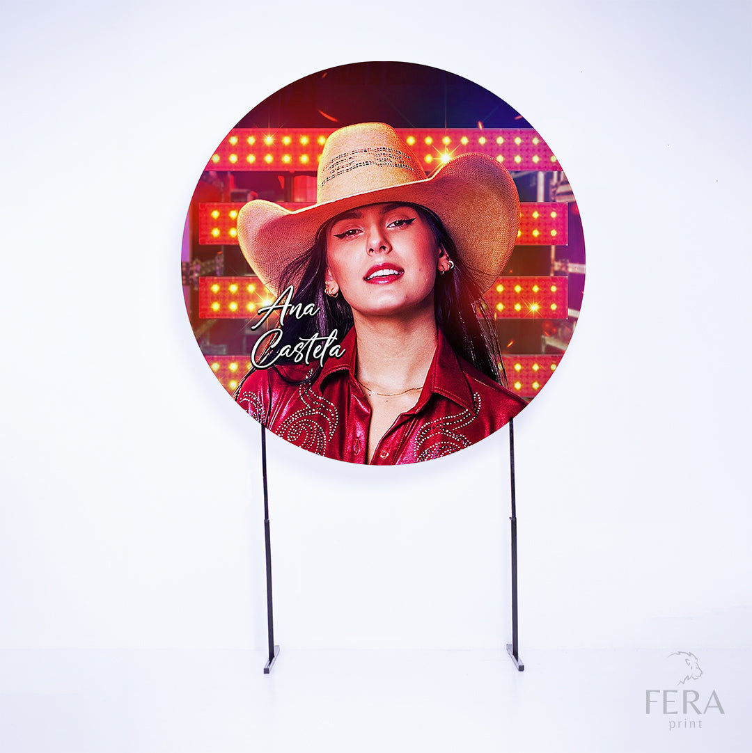 Painel Redondo Cantora Sertanejo