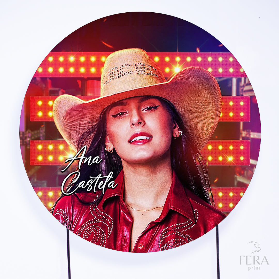 Painel Redondo Cantora Sertanejo