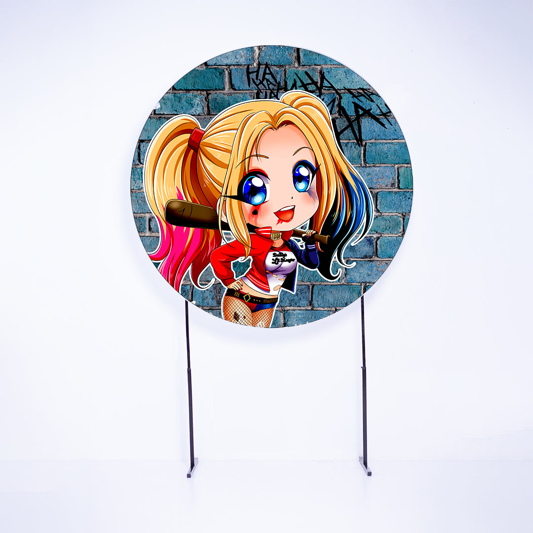 Painel Redondo Vilã Filme Sublimado