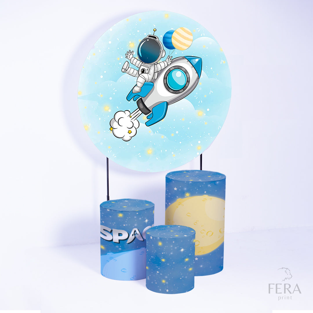 Kit Capa Cilindros + Capa Painel Astronauta Sublimado
