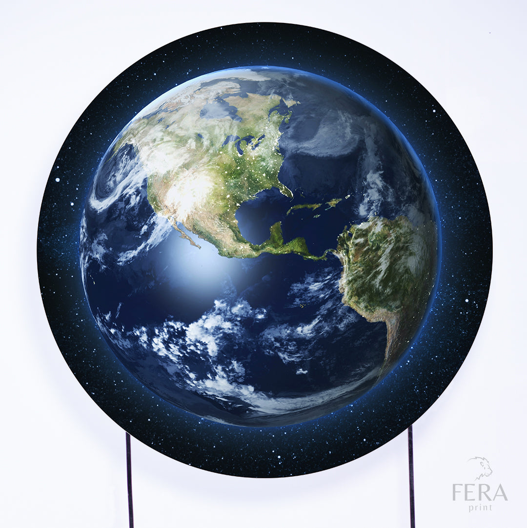 Painel Redondo Planeta Terra Sublimado