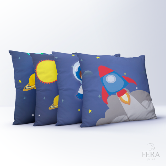 Capa de Almofada Estampada Decorativa 35X35cm - Apenas 1 unidade
