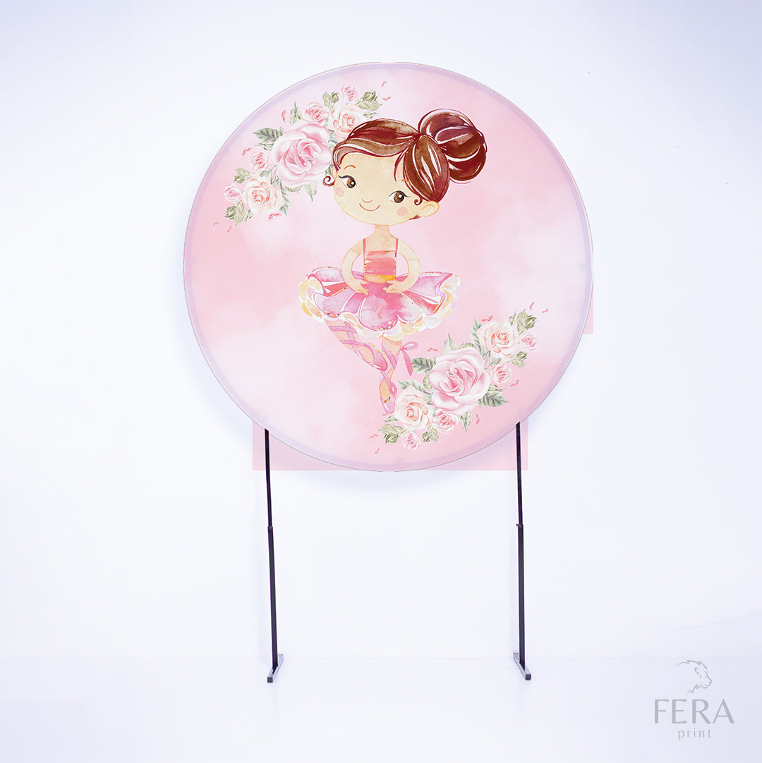 Painel Redondo Bailarina Moça Sublimado