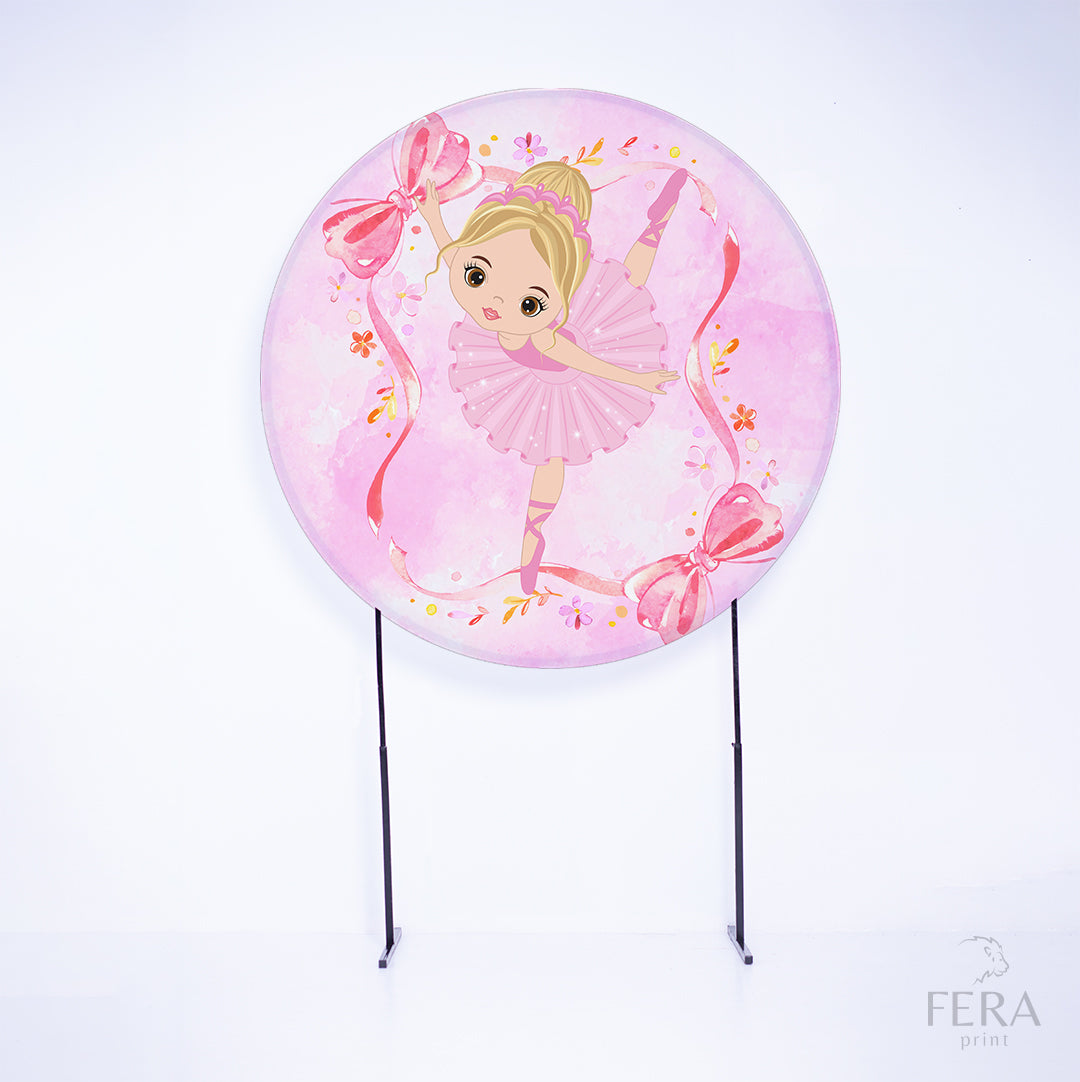 Painel Redondo Bailarina Moça Sublimado