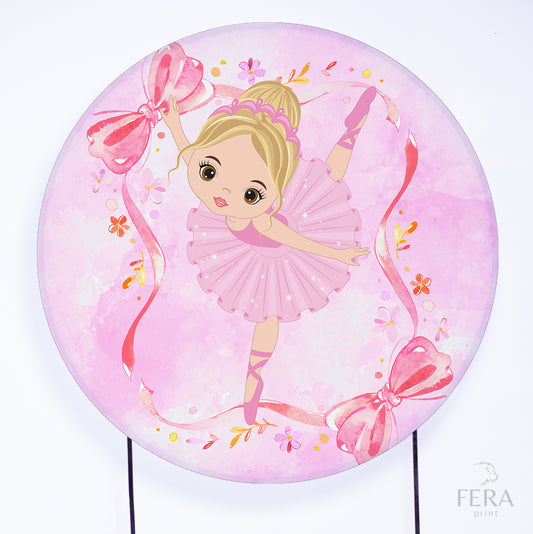 Painel Redondo Bailarina Moça Sublimado