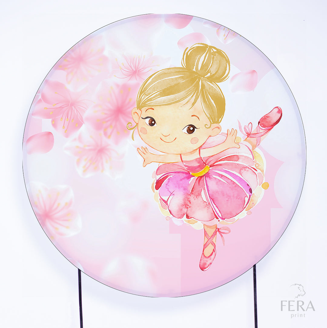 Painel Redondo Bailarina Moça Sublimado