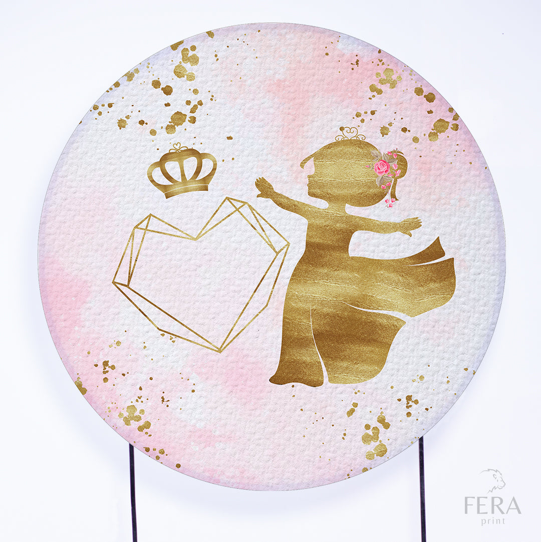 Painel Redondo Bailarina Moça Sublimado