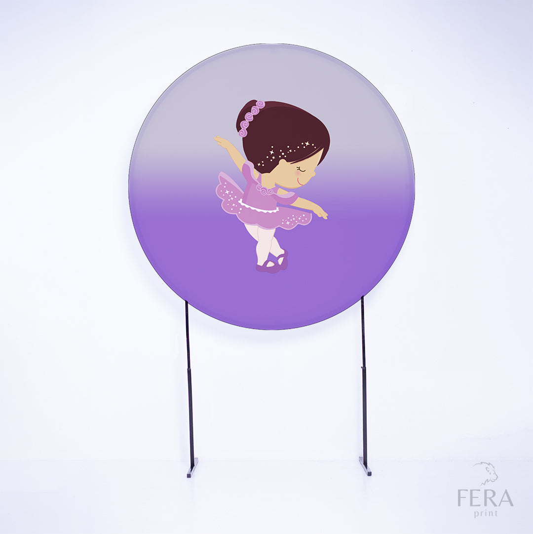 Painel Redondo Bailarina Moça Sublimado
