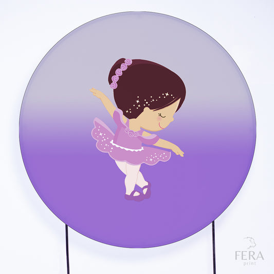 Painel Redondo Bailarina Moça Sublimado